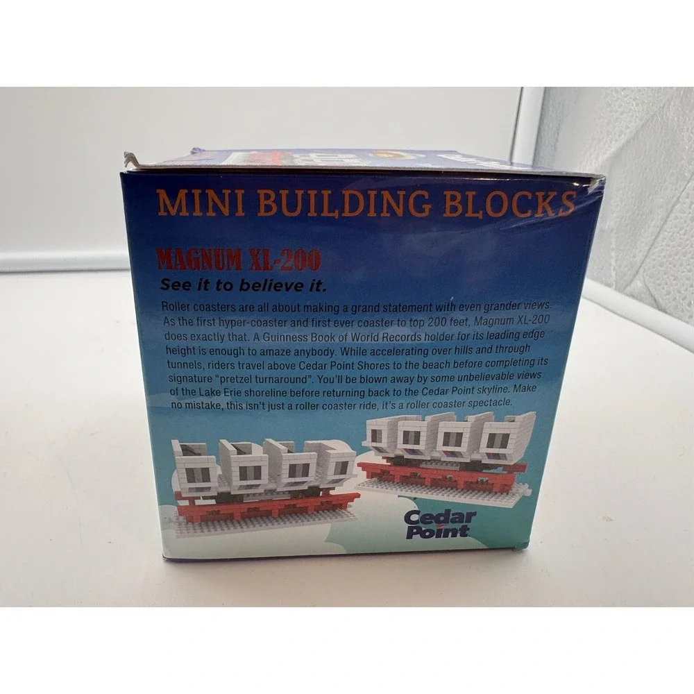Cedar Point Millenium Force & Magnum XL building blocks front and trailing car